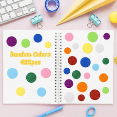 480 PCS round Foam Stickers, Glitter Foam Shape Stickers for Crafts