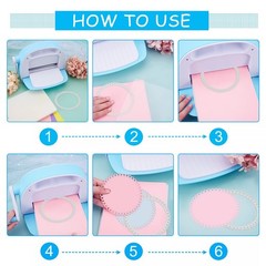 6 Styles Metal Die Cuts for Card Making – Rectangle, Heart, Circle Stencils for