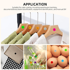 2400PCS Colored Dot Stickers 1/2″ round Color Code Multicolor Small Stickers Pol