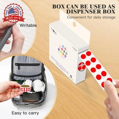 PARLAIM 0.25 inch Red Circle Dot Stickers, 1000pcs Round Colored Sticker for Col