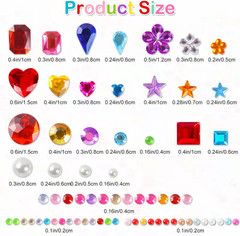 2774Pcs Gem Stickers Jewels for Crafts, Self Adhesive Rhinestone Jewel Stick on