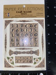 Old World Style Letters Sticker Sheets Scrapbook Planner Craft Stickers
