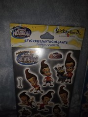 VNTG STICKETY DOO DA JIMMY NEUTRON Stickers 5 Sets Sealed New
