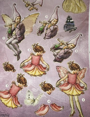 Fairyopolis 6″x12″ Die Cut 3-D Decoupage 4 sheets Punch out dimensional Fairies