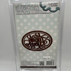 Creative Expressions Sue Wilson Thank You Craft Die CED5403 New 2pc Sentiment