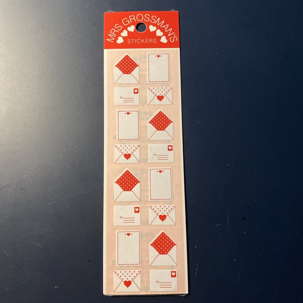Vintage Mrs. Grossman’s Stickers Love Letters Valentines Sealed RARE JAPAN PACK