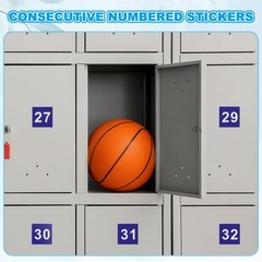 2″ Consecutive Number Stickers, 1 Set Self Adhesive Number Decals, Blue