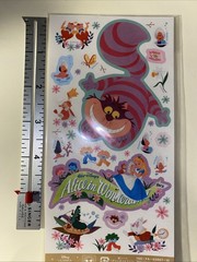 Vintage ALICE IN WONDERLAND Sticker Sheet RARE