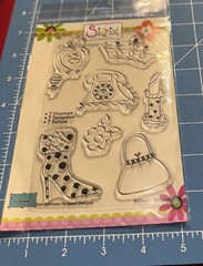 ST019 – FISKARS – CLEAR STAMP SET – GIRL, PRINCESS, DRESS-UP – NIP