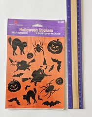 Vtg Halloween Stickers LOT American Greetings NIP Witches Ghots Pumpkins Cats