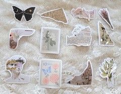 Victorian Trading 78 Keepsake Ephemera Floral Literary Planner Journal Stickers