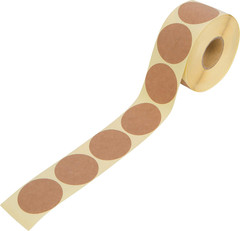 2 Inch Natural Brown Kraft Stickers (600 Per Roll) – Round Blank Stickers for…