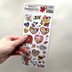 Violette Mary Ingelbreit Hearts Stickers Valentine’s Day Junk Journaling Collage
