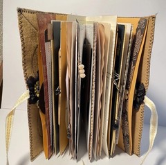 Junk journal Summer Boys Fishing Dogs Yellow Black Keepsake Book Handmade New
