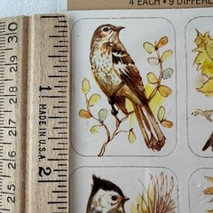 NOS 1978 Vintage Rust Craft Sticker Pack Brandywine Art Birds Sealed 4 Sheets