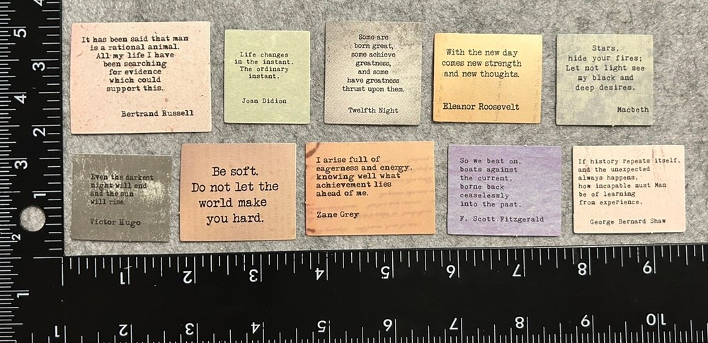 Lot of 10 Assorted Famous Quote Stickers