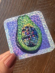 HOLOGRAPHIC STICKER* “Disco Friends” 2.5×2.5