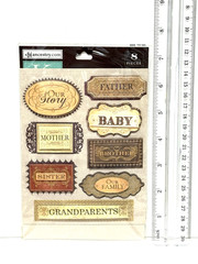 Various themes of Dimensional/Textured Stickers Scrapbooking.