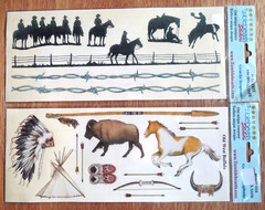 NEW Lot of 2 Tumblebeasts «Dorothy’s Memories» Stickers: Cowboys*Indians*Horses