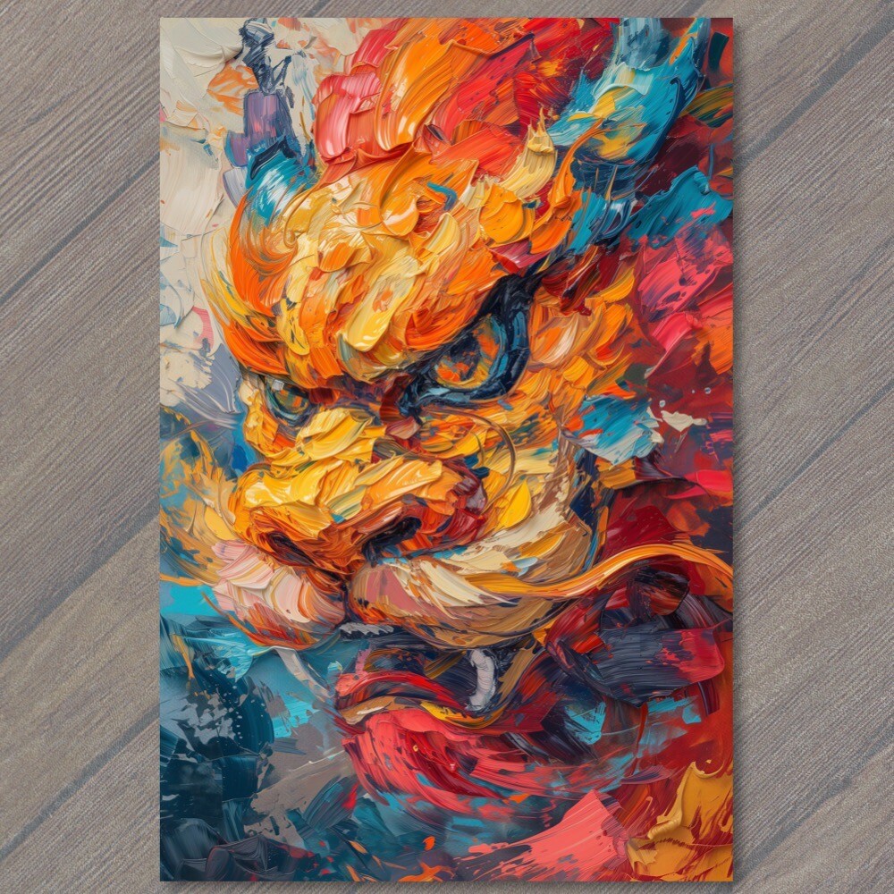 STICKER Dragon Golden Majestic Colorful Bright Vibrant Palette Painting Yellow