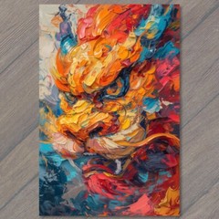 STICKER Dragon Golden Majestic Colorful Bright Vibrant Palette Painting Yellow