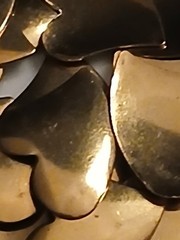 Metallic Gold Heart Die Cut,Punchies, Embellishments- Scrapbooking, Craft 2.3 OZ