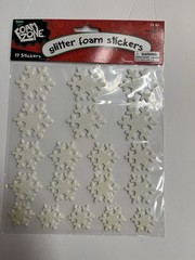 Foam Zone-Christmas Crafts Holly Glitter Foam 3D Stickers-Lot 2 Packs