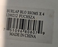 Petaloo Petal Crafting Burlap Blossoms Fuschia quan 4 NEW