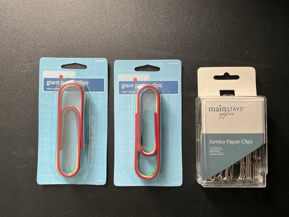 Bundle of Jumbo/Giant Paper Clips For Crafting/Scrapbooking (New)