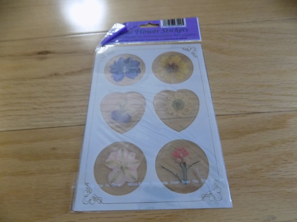 Vintage Real Pressed Flower Sticker secure stationery & envelopes stickers