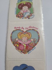 Vintage Cabbage Patch Scratch N Sniff Stickers Jellybean Scrapbook Dolls 80s