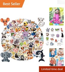 Waterproof 106PCS Non-Repeating Animal Stickers – Creative Fun for Everyone