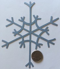 BLUE SNOWFLAKE LG. WHIMSY Laser Die-Cuts(1pc)Deluxe Cuts•Winter•Snow •Holiday••
