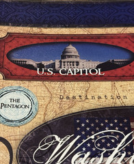Washington DC Travel Scrapbook Stickers Vacation Lincoln Memorial White House