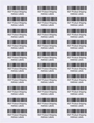 30-Up 1 x 2-5/8 Shipping Address Labels, 15000 Total Labels