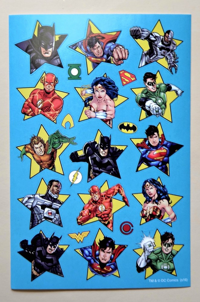 Justice League /Superman, Batman, Wonder Women.. Sticker sheet.
