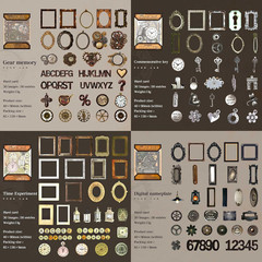 120Pcs Steampunk Junk Journal Supplies, Small Vintage Scrapbook Materials Pap…