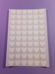 colorful hologram hearts sticker sheet