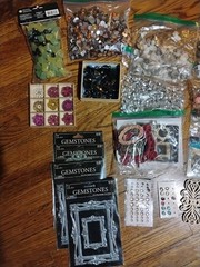Lot Of 45 + Crafting Embellishments/ Stick Ons And Mini Picture Frames