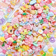 Zefy 120pcs Cute Slime Charms, No Repeating Jelly Resin Small, Multicolor