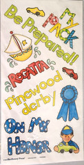 Bo Bunny On My Honor Cub Boy Scout Clear Sticker Sheet Scrapbooking Craft 2003