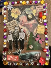 Junk Journal /scrapbook! 5 Vintage Junk Journal Ephemera. 5 Cards W/ Envelopes.