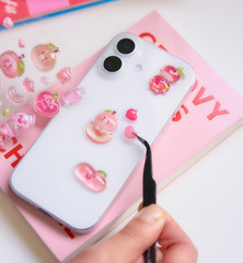 APEACH 3D Puffy Stickers, Kawaii Decorative Stickers for Phone Case, Notebook