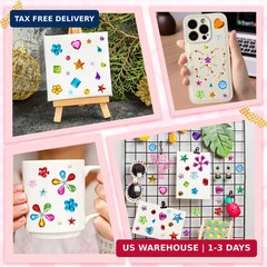 10000PCS+ Gem Stickers, Rhinestone Stickers for Crafts, Self-Adhesive Bedazzling