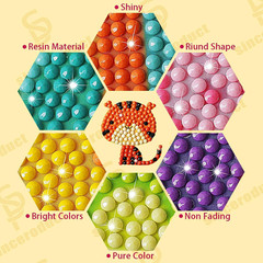 Sparkling 5D Diamond Sticker Kit for All Ages, 64 PCS Cute Animals & Dinosaurs,
