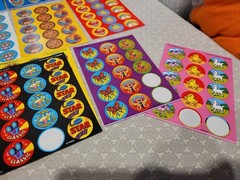 Trend Scented Scratch & Sniff Food Animal Monster Award Sticker Sheet Lot 24 Pcs