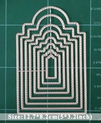 Lot 7 Tag Shape Border Frame Die Cuts Card Making Scrapbook Punch Cut Tags Set