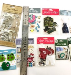 Jolees Boutique Card Connection 3D Sticker LOT Sports Military Kitchen Garden