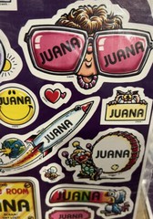 Vtg 1983 JUANA Celebrity Stickers Sealed Mark I Name Stickers LOT OF 2 SETS
