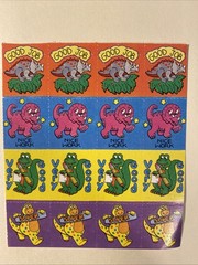 Vintage Dinosaur Reward Sticker Stamp Scrapbook Planner Craft Stickers